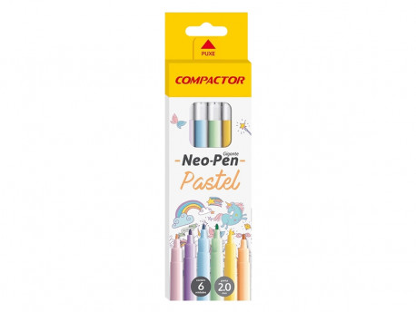 CANETA HIDR.06 CORES PASTEL NEOPEN GRD.