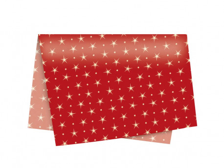 PAPEL SEDA VERMELHO/ESTRELA LOUVRE C/50