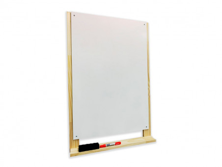 QUADRO BRANCO 060X090 MOLD.MAD.APAG.+2P