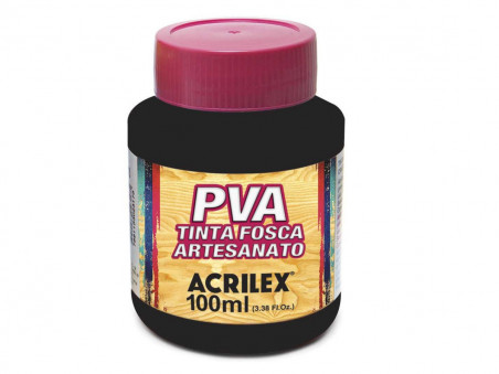 TINTA PLASTICA PRETO 100ML - 520