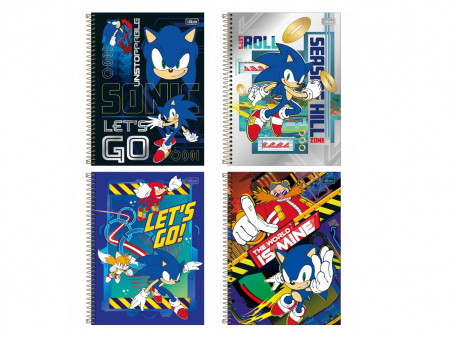 CADERNO UNIV. 80F.1M.SONIC CD.