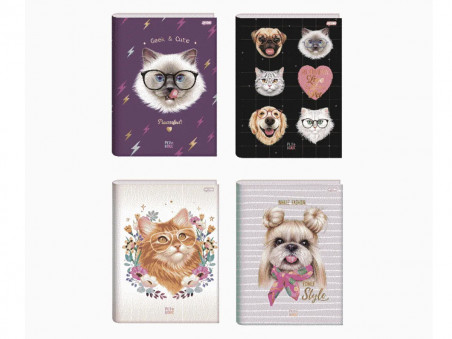 CADERNO BROCHURA 80F.PET HOLIC CD.