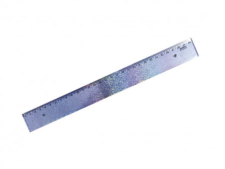 REGUA  30CM.PLASTICA HOLOGRAFICA GLITTER