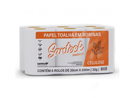 PAPEL TOALHA ROLO 20CMX20MT.BR.CEL.C/6