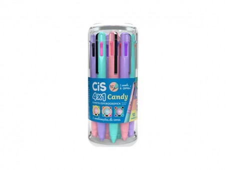 CANETA ESF.04 CORES CIS CANDY 0,7 C/12