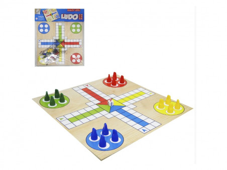 JOGO TABULEIRO LUDO+1 DADO E 16 PINOS