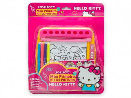 KIT COLORIR HELLO KITTY LIVRO ROLO+9 PCS