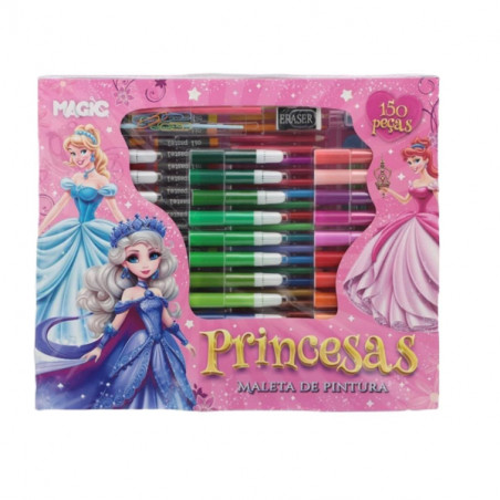 MALETA PINTURA PRINCESAS 150 ITENS