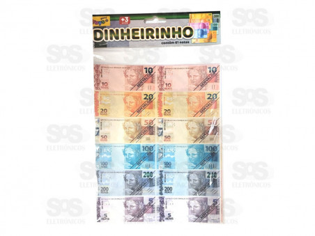 DINHEIRINHO DE PAPEL 61 NOTAS